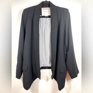 Cartonnier Women’s Black Single Breasted‎ Open Front Blazer Size Large